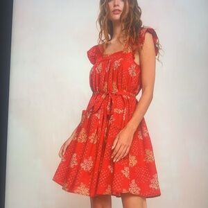 Christy Dawn The Bennet Dress crimson bouquet size small
